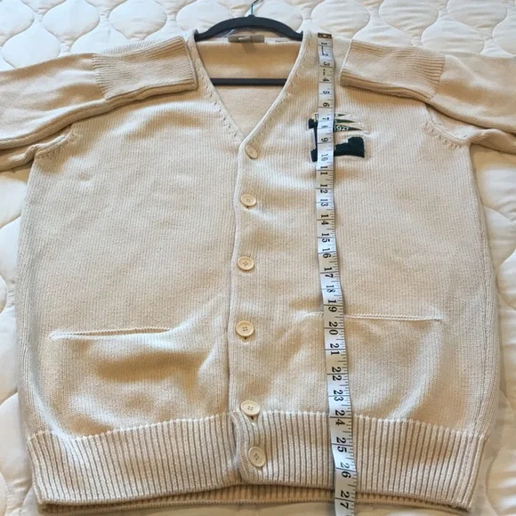 Lacoste Cream Cardigan with Black Accents - Picture 15 of 16